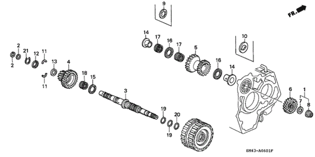 AT Secondary Shaft for 1993 Honda Accord #0