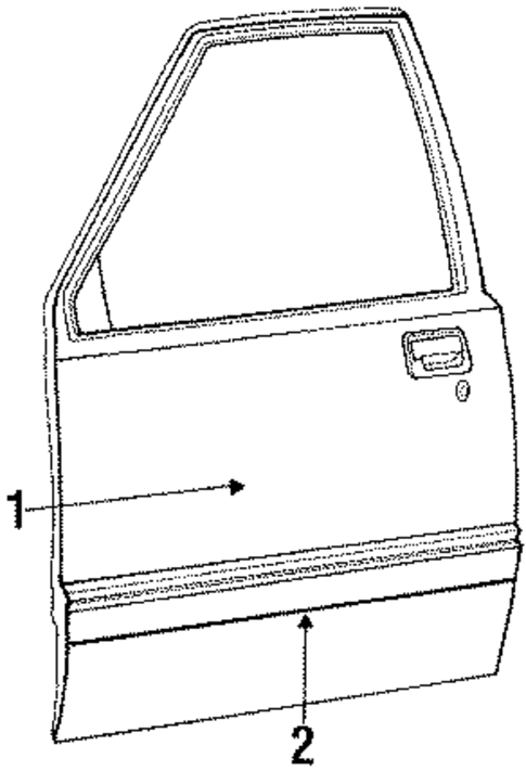 Front Door for 1986 Mitsubishi Mighty Max #0