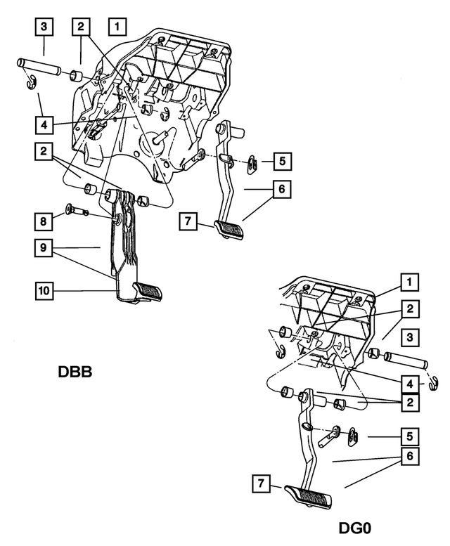 52010318AA - Service Brakes: Pedal Pivot Shaft for Mopar Image image