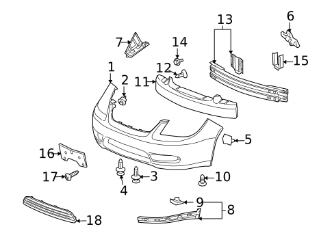 Bumper & Components - Front for 2009 Pontiac G5 #0
