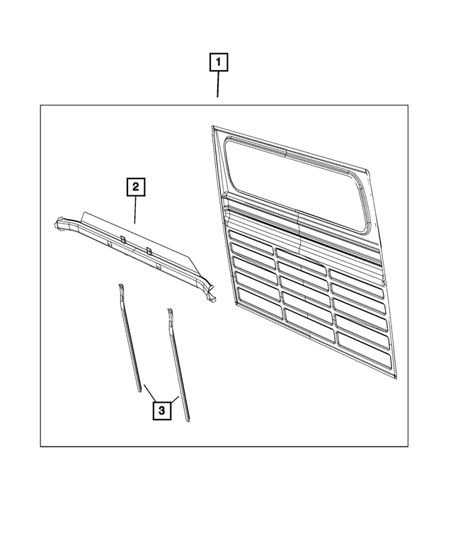 68134009AA - Body Sheet Metal Except Doors: Cab Back Reinforcement for Mopar Image