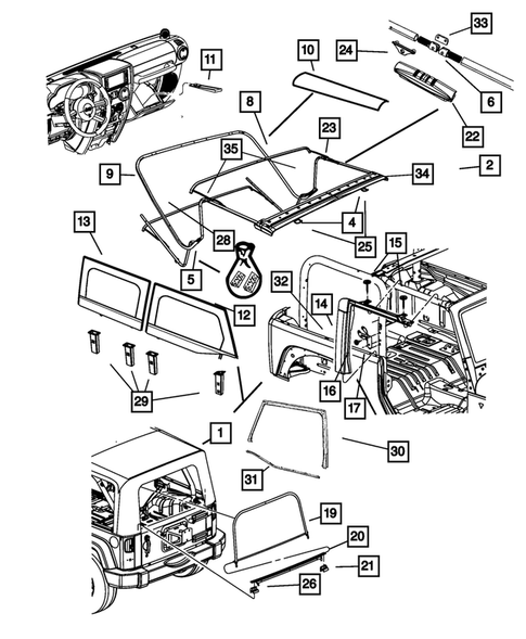 Roof for 2010 Jeep Wrangler #0