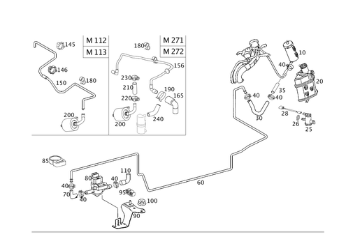 Closed Fuel-Evaporation-Control System for 2006 Mercedes-Benz C55 AMG #0