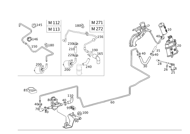 2034700259 - Fuel System: Activated Charcoal Filter for Mercedes-Benz: C230, C240, C280, C32 AMG, C320, C350, C55 AMG, CLK350, CLK550, CLK63 AMG, SL500, SL55 AMG, SL550, SL600, SL63 AMG, SL65 AMG Image image