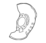 4778102270 - Brakes: Splash Shield for Toyota: C-HR, Corolla, Corolla Cross, Prius, Prius AWD-e, Prius Prime Image