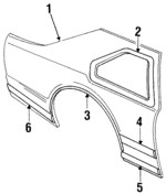E4LY6327840B - Body: Quarter Panel for Lincoln: Mark VII Image
