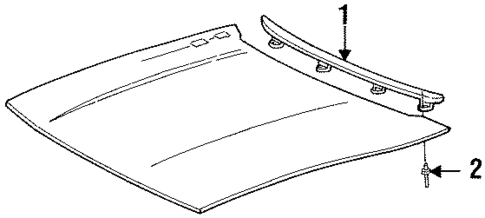 Exterior Trim - Hood for 1995 Ford Crown Victoria #0