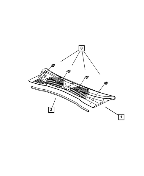 Cowl and Dash Panel for 2009 Dodge Nitro #1