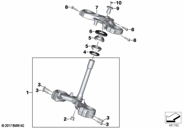 31428557754 - Front Axle, Front Suspension: Lower Fork Cross Brace -  for BMW-Motorrad Image