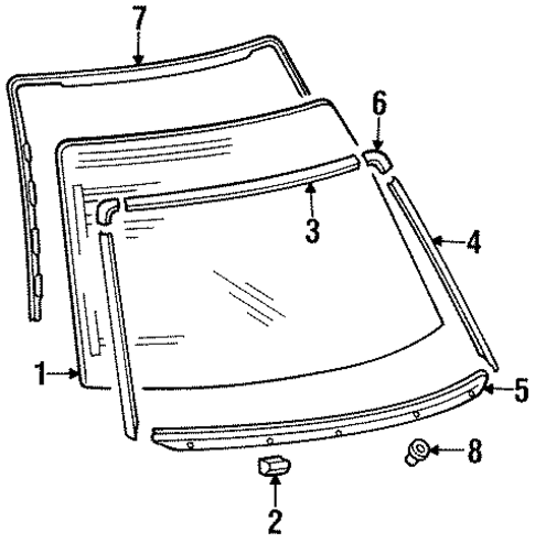 Glass & Hardware - Back for 1991 INFINITI M30 #0