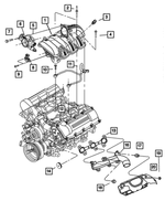 53031080AD - Engine 3.7L Six Cylinder: Intake Manifold for Mopar Image