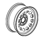 86508933 - Suspension: Wheel, Steel for Chevrolet: Colorado, Silverado 1500, Silverado 1500 LTD | GMC: Sierra 1500, Sierra 1500 Limited Image image