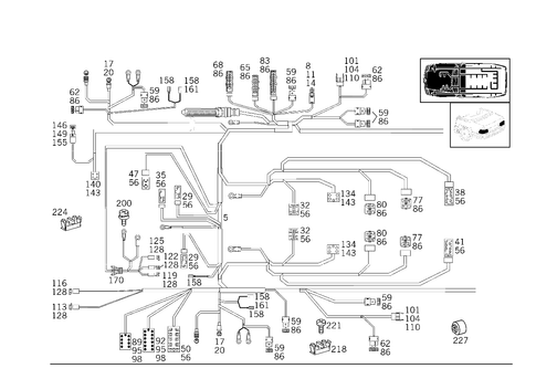 Tail Lamp Cable Harness and Fuel Pump Cable for 1993 Mercedes-Benz 300SL #0