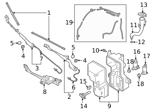 Wiper & Washer Components for 2019 Volvo XC40 #0