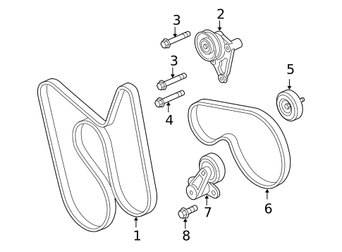 Belts & Pulleys for 2005 Isuzu Ascender #0