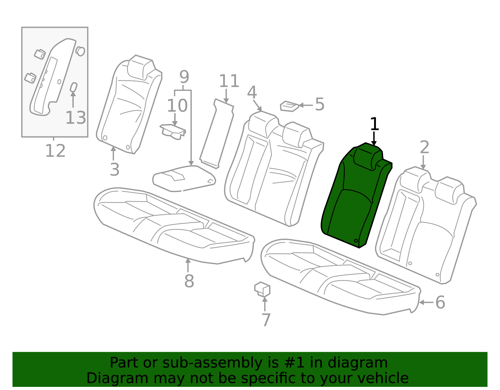 2023-2025 Acura Integra Seat Back Pad 82127-3S5-A01 | OEM Parts Online