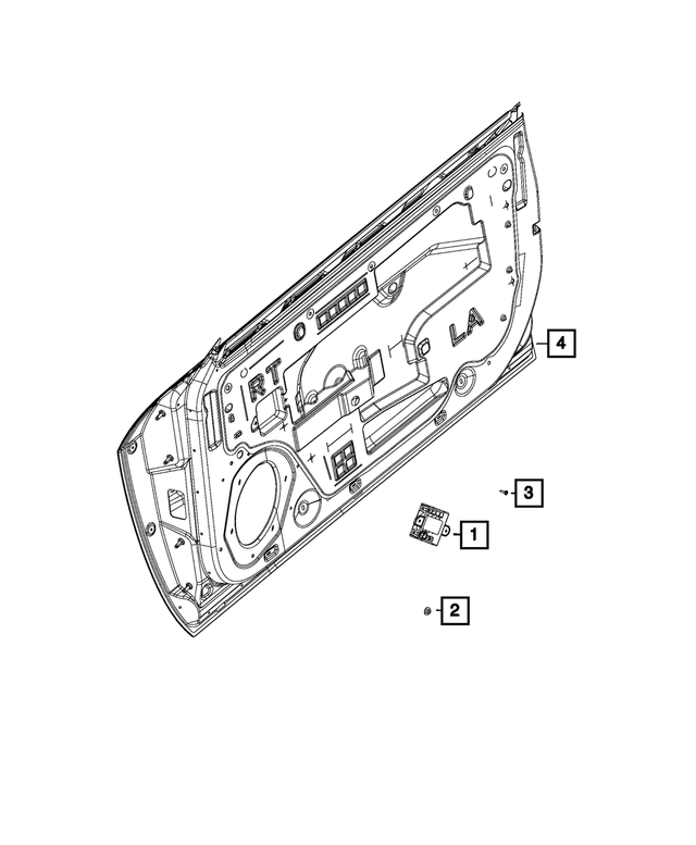 68503654AA - : Front Door Module, Right for Mopar Image