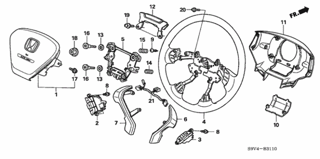 Steering Wheel (SRS) for 2005 Honda Pilot #0