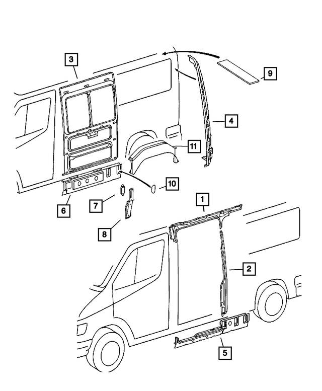 5121446AA - Body Sheet Metal Except Doors: Fender To Cowl Seal for Mopar Image