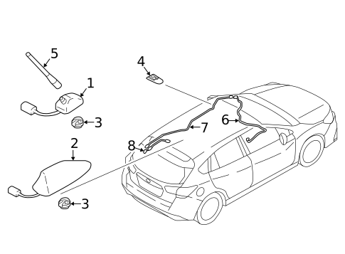 Antenna & Radio for 2022 Subaru Impreza #0