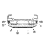 4699069AI - Frame, Bumper and Fascia: Mid Range Radar, Right Or Left for Mopar Image