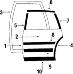 20448054 - Body: Door Shell for Buick: Skylark | Oldsmobile: Omega Image