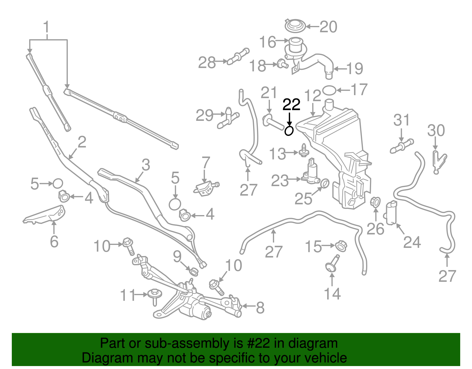 Genuine Level Sensor Grommet for 2010-2025 Volvo | Part