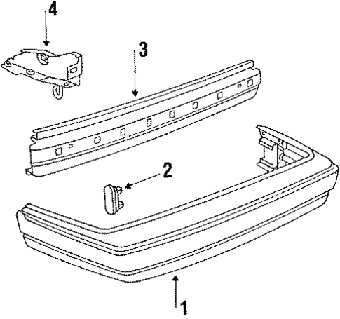 Bumper & Components - Rear for 1987 Volkswagen Jetta #0