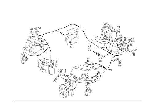 Headlamp Cable Harness for 1993 Mercedes-Benz 500SEL #1