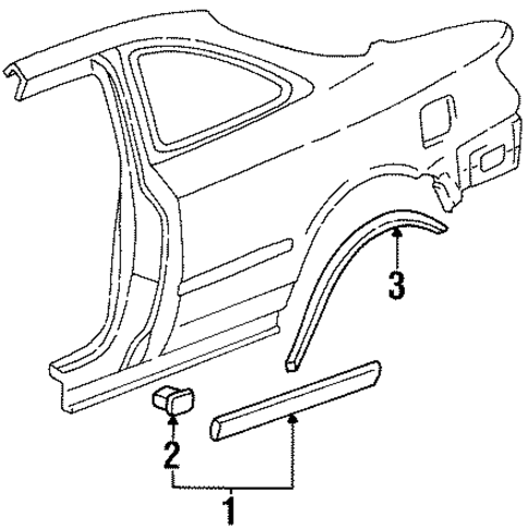 Exterior Trim - Quarter Panel for 1998 Acura CL #0