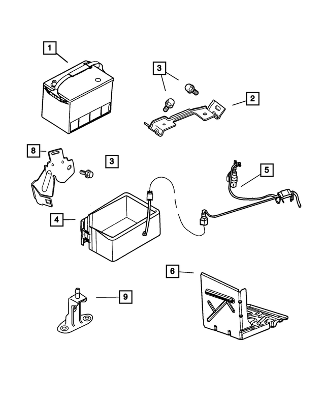 4580743AB - Electrical: Battery Hold Down Bracket for Mopar Image image