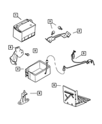 4580743AB - Electrical: Battery Hold Down Bracket for Mopar Image