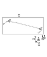 68585946AA - Rear Suspension: Rear Suspension Stabilizer Bar for Mopar Image