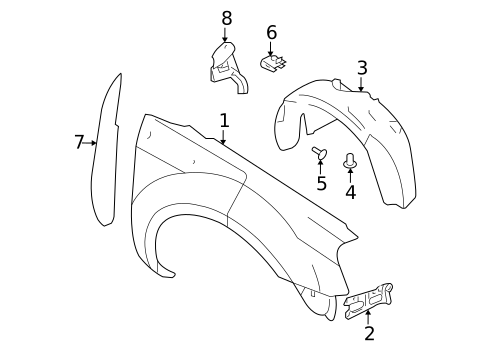 Fender & Components for 2005 Mercury Montego #0