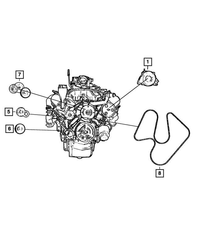 5135745AA - Electrical: Accessory Drive Belt for Mopar Image image