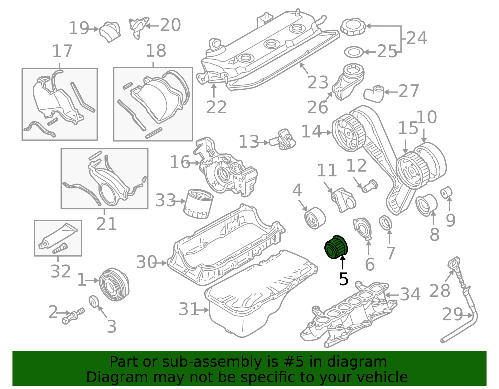 1993-2012 Mitsubishi Crankshaft Gear MD184894 | Mitsubishi Parts