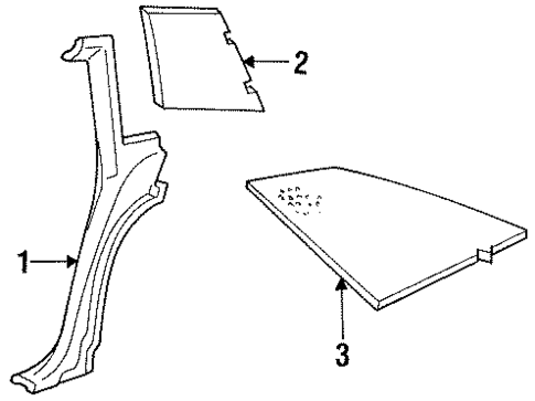 Interior Trim - Quarter Panels for 1986 Mercury Marquis #1