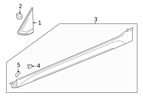 Exterior Trim - Pillars for 2021 Chevrolet Spark #0