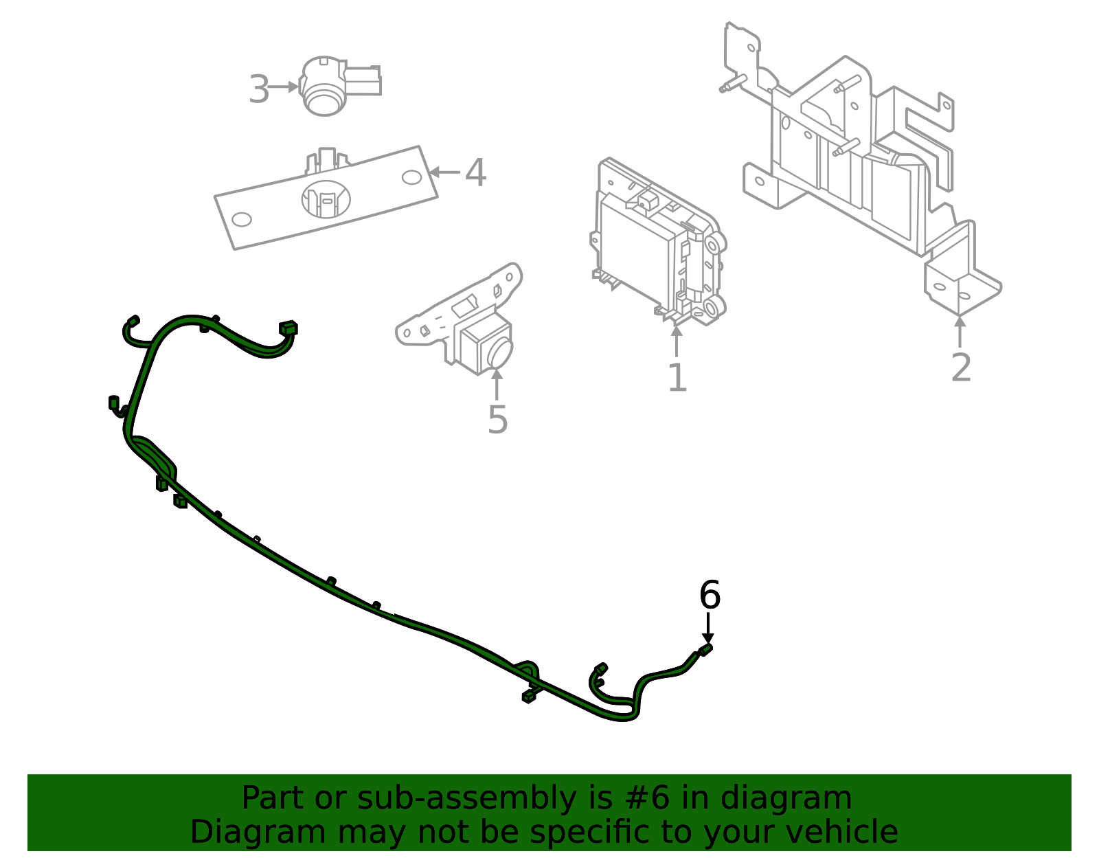 24033-6RR0A - Parking Aid System Wiring Harness 2021-2023 Nissan Rogue ...