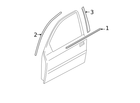 Exterior Trim - Front Door for 2015 Hyundai Accent #0