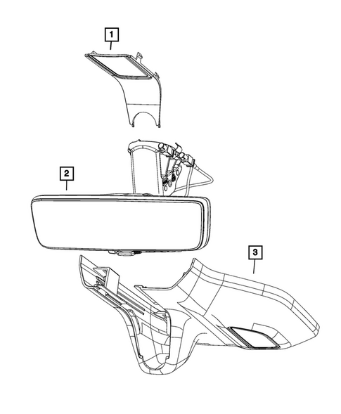 Glass and Interior Rearview Mirror for 2026 Ram 1500 #2