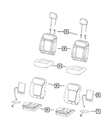 1UL36XR4AB - Interior Trim: Front Headrest for Dodge: Journey Image