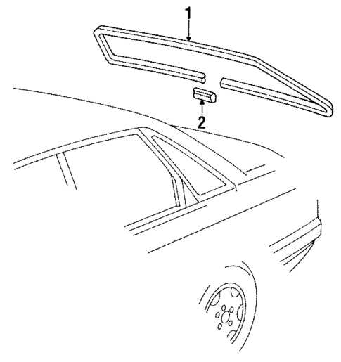Back Glass for 1994 Audi V8 Quattro #0