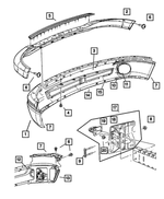 ZA17AXRAA - Frames and Bumpers: Front Bumper Fascia, Upper for Dodge: Ram 1500, Ram 2500, Ram 3500 Image