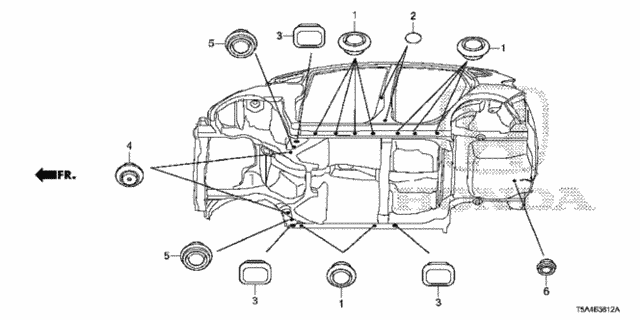 Grommet (Lower) for 2016 Honda Fit #0