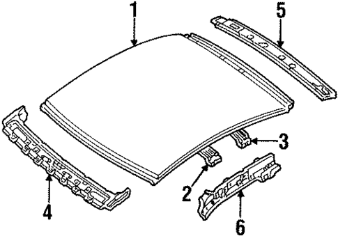 Roof & Components for 1997 Ford Aspire #0