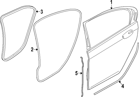 Door & Components for 2024 BMW 750e xDrive #1