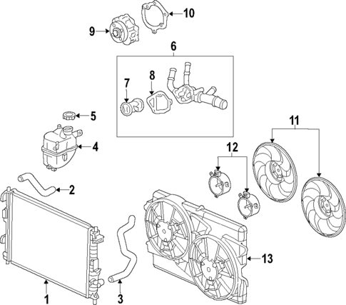 Radiator & Components for 2012 Chevrolet Captiva Sport #1
