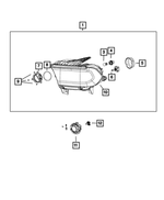 68261179AH - Electrical: Headlamp, Left for Mopar Image