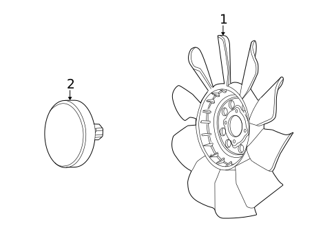 Cooling Fan, Clutch & Motor for 2001 Ford Excursion #0